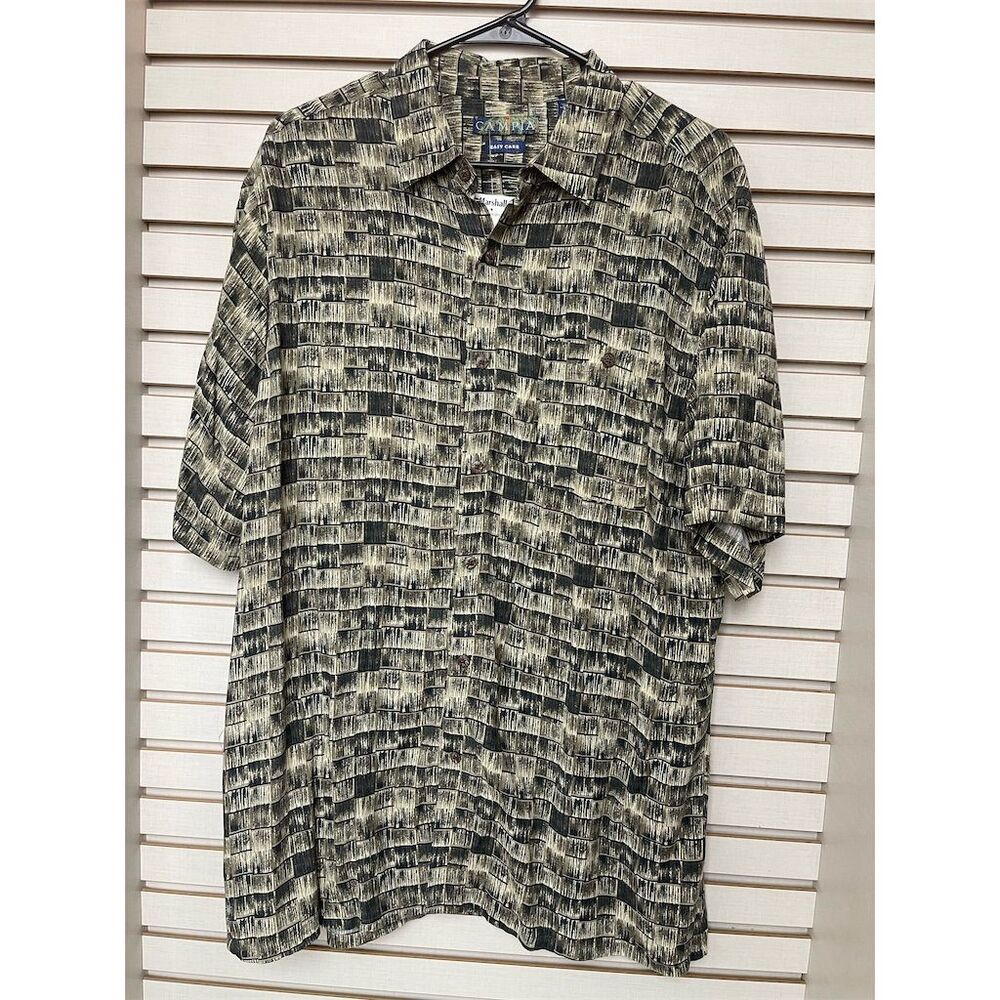 Campia Men's Geometric SS Hawaiian Button-Down Shirt Multicolor Size L